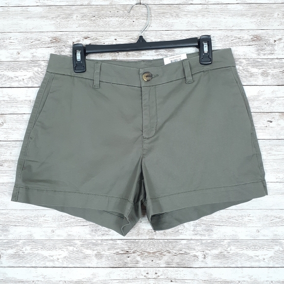 Style & Co Chino Shorts Mid Rise Olive 564 - Picture 1 of 5